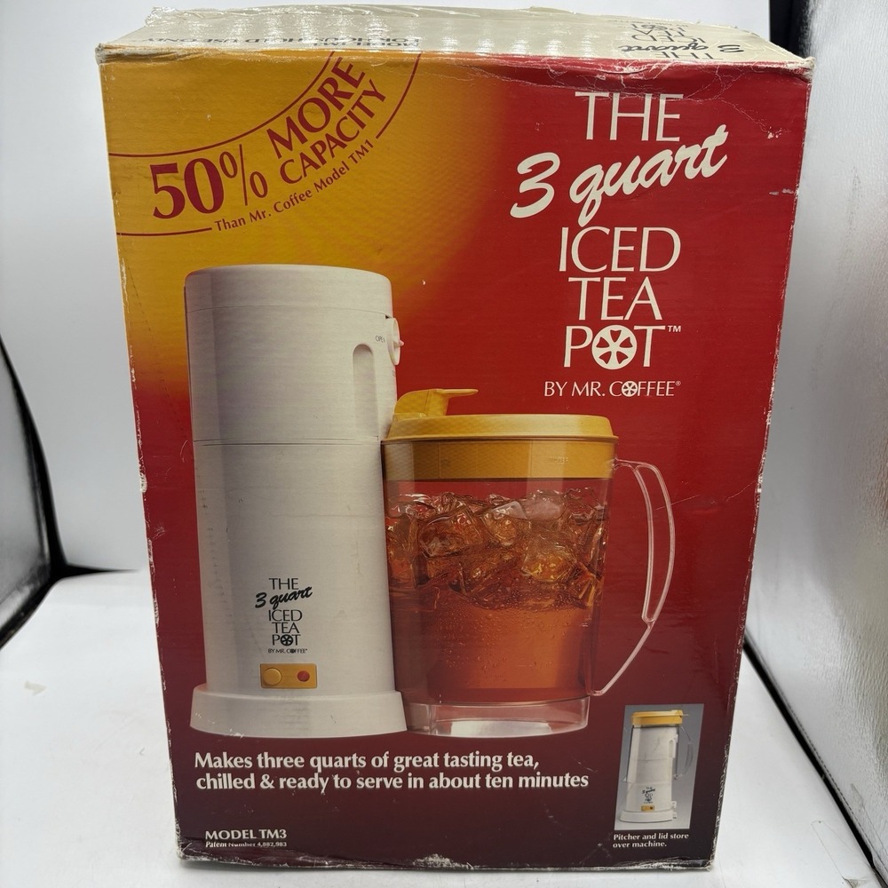 Mr Coffee The 3 Quart Iced Tea Pot Maker Model TM3 Open Box - Picture 3 of 7